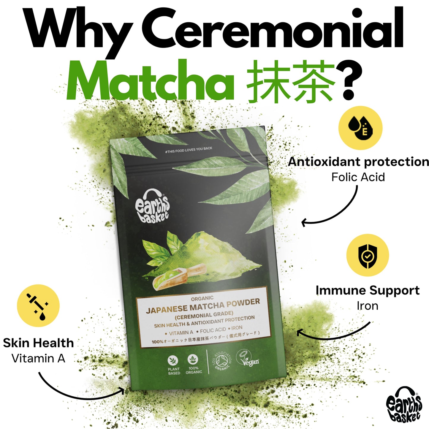 Organic Japanese Matcha Powder 50g (Ceremonial Grade)