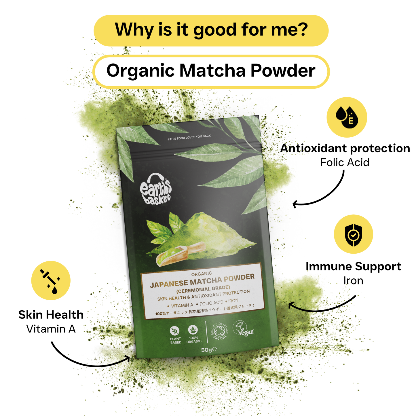Organic Japanese Matcha Powder 50g (Ceremonial Grade)