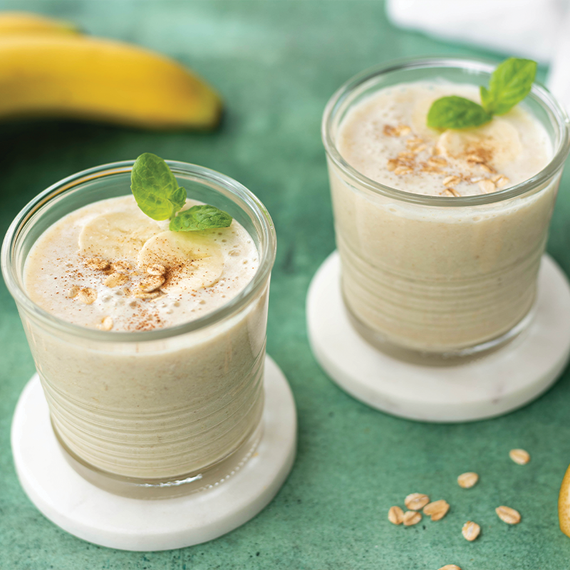 Ashwagandha spiced banana smoothie