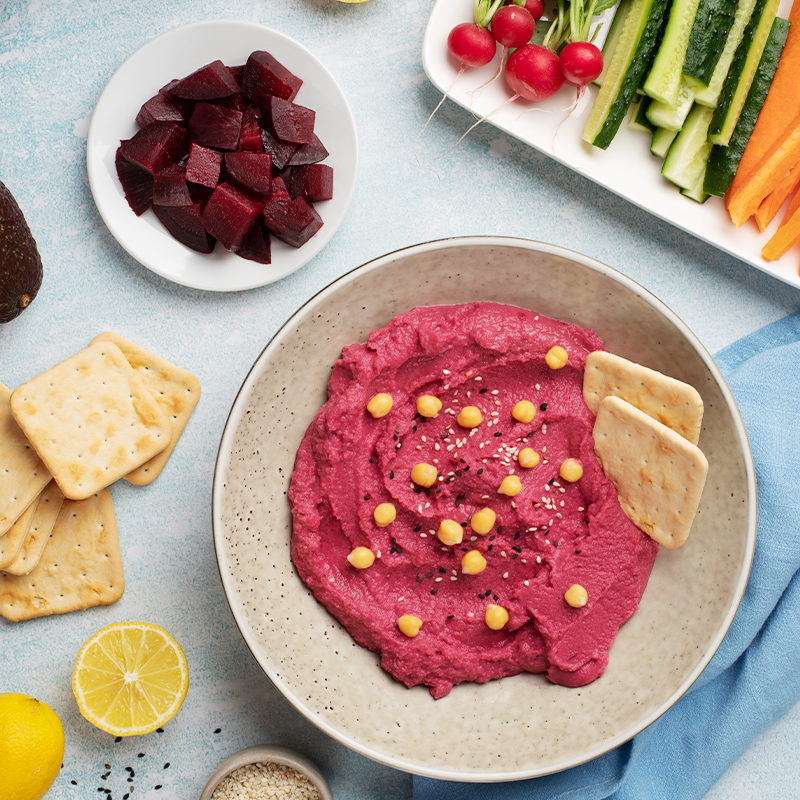 Beetroot Acai Hummus Dip