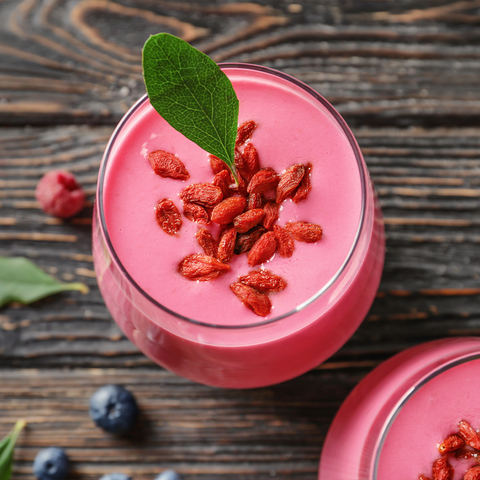 Goji berry smoothies glass