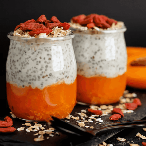 Chia pudding with Goji Berry topping