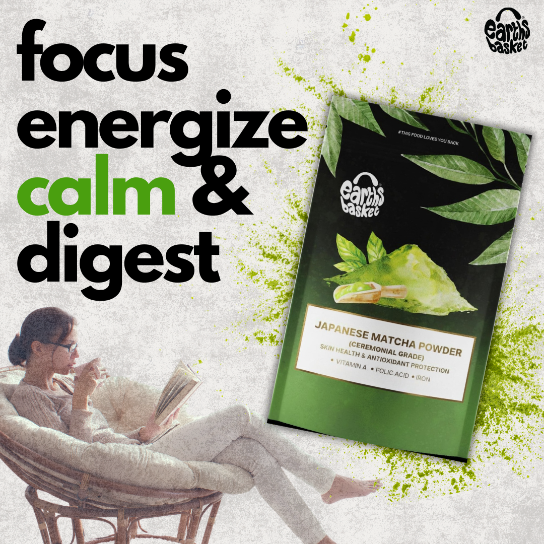 Earths Basket Japanese Matcha Powder 50g (Ceremonial Grade)