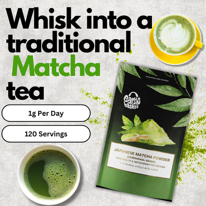 Earths Basket Japanese Matcha Powder 50g (Ceremonial Grade)