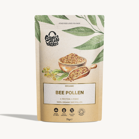  Discover the power of bee pollen! This golden pouch holds nature's nutrient-packed treasure. Enhance your well-being with every scoop.